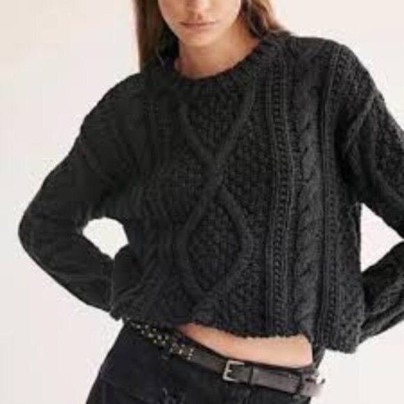 Free People Cutting Edge Cable Sweater XS - Picture 1 of 4